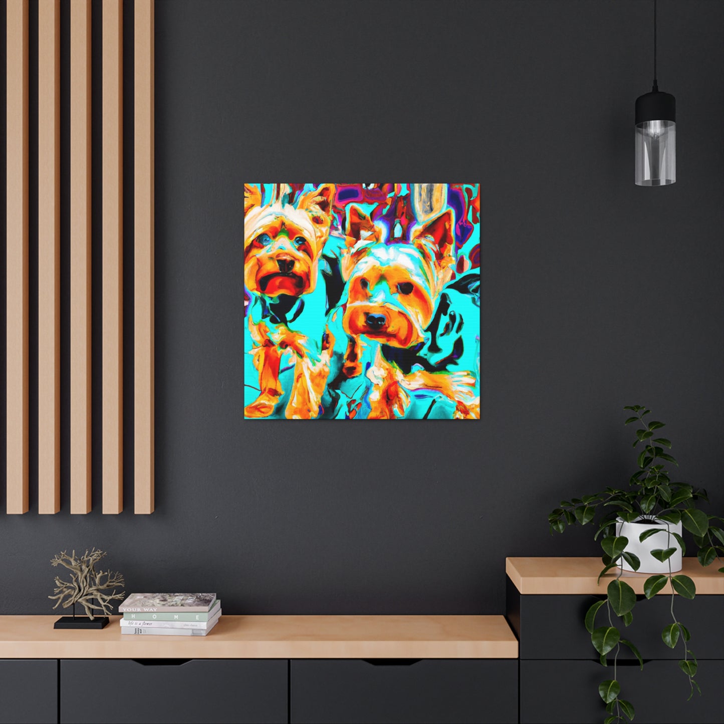 "Yorkshire Terrier Delight" - Canvas