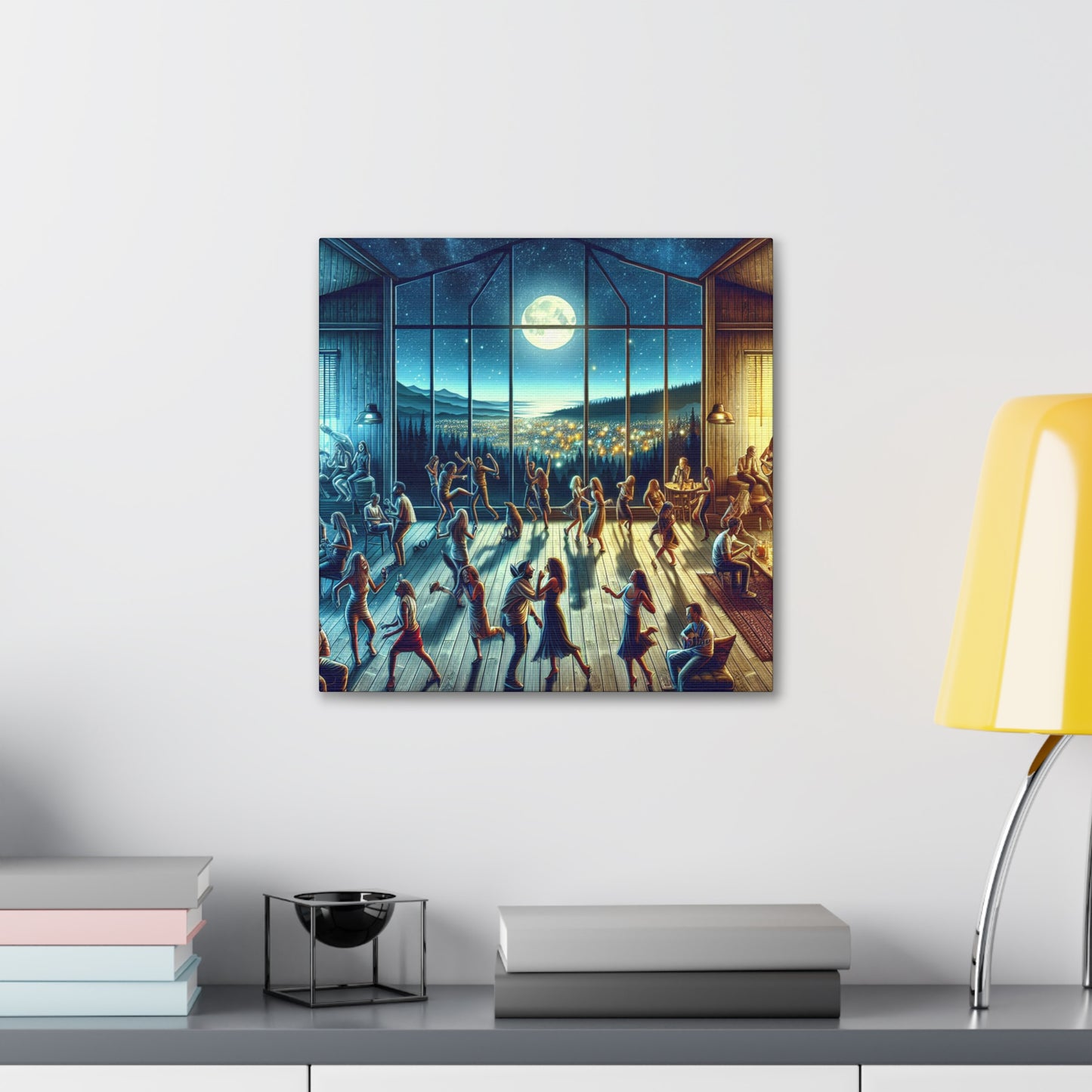 "Pixelated Night Frenzy" - Canvas