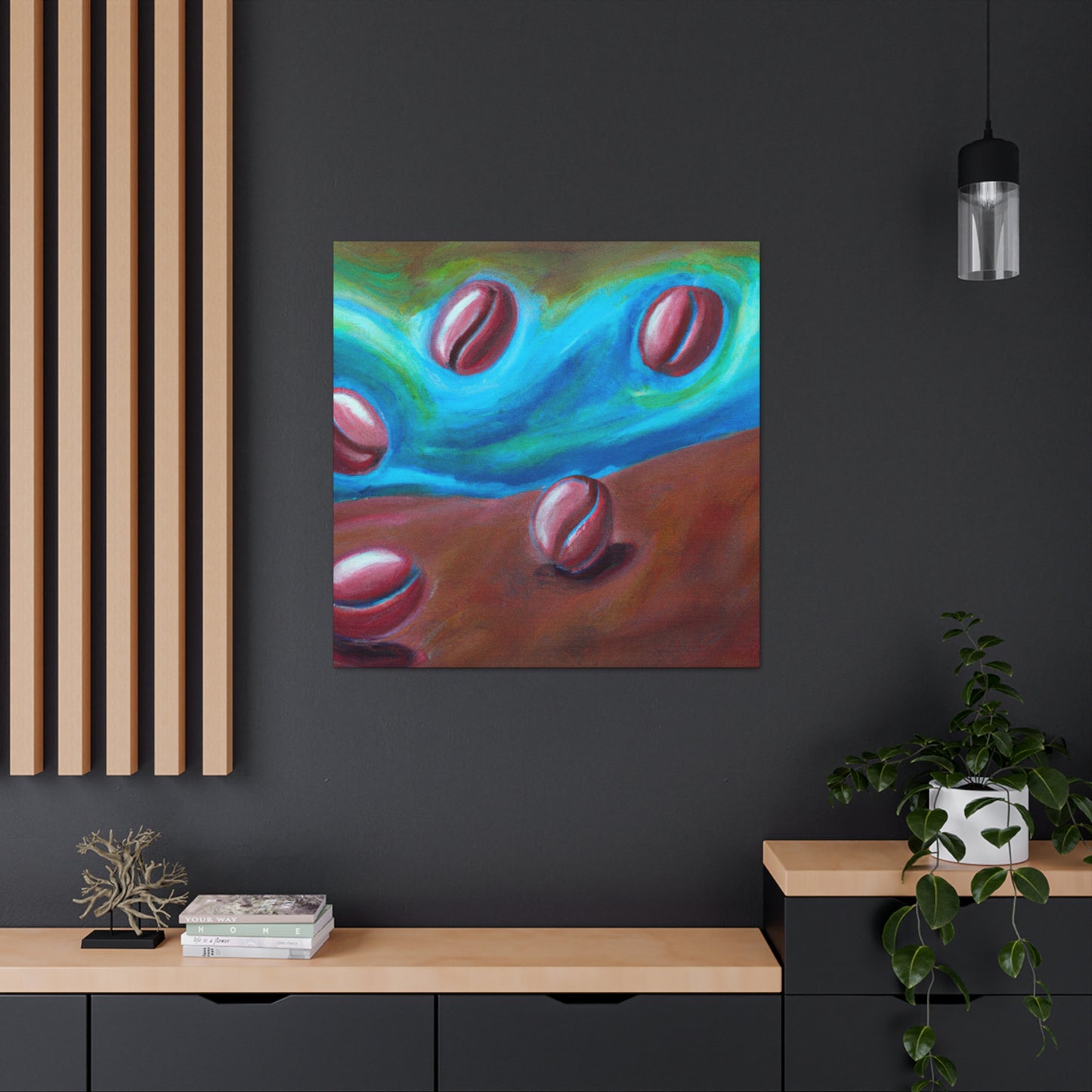 "Coffee Beans Dreamscape" - Canvas