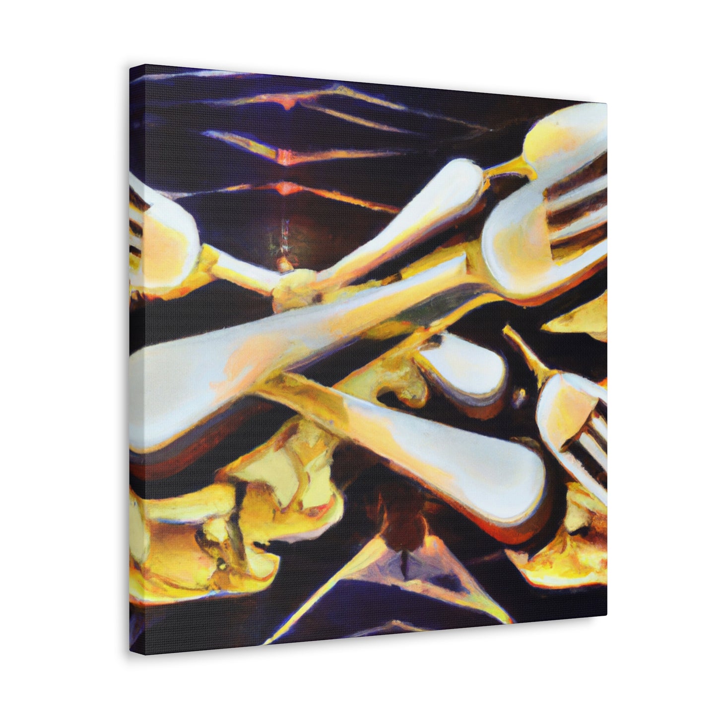 "Silverware in Reflection" - Canvas