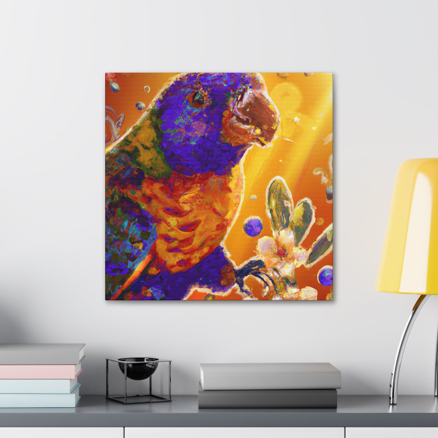 "Rainbow Lorikeet Portrait" - Canvas