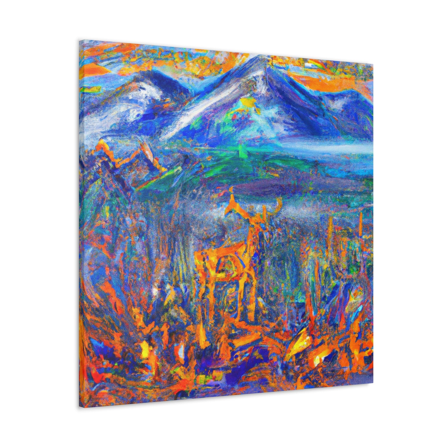 Deer in Moonlight Impression - Canvas