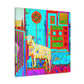 Sheep in Deco Style - Canvas