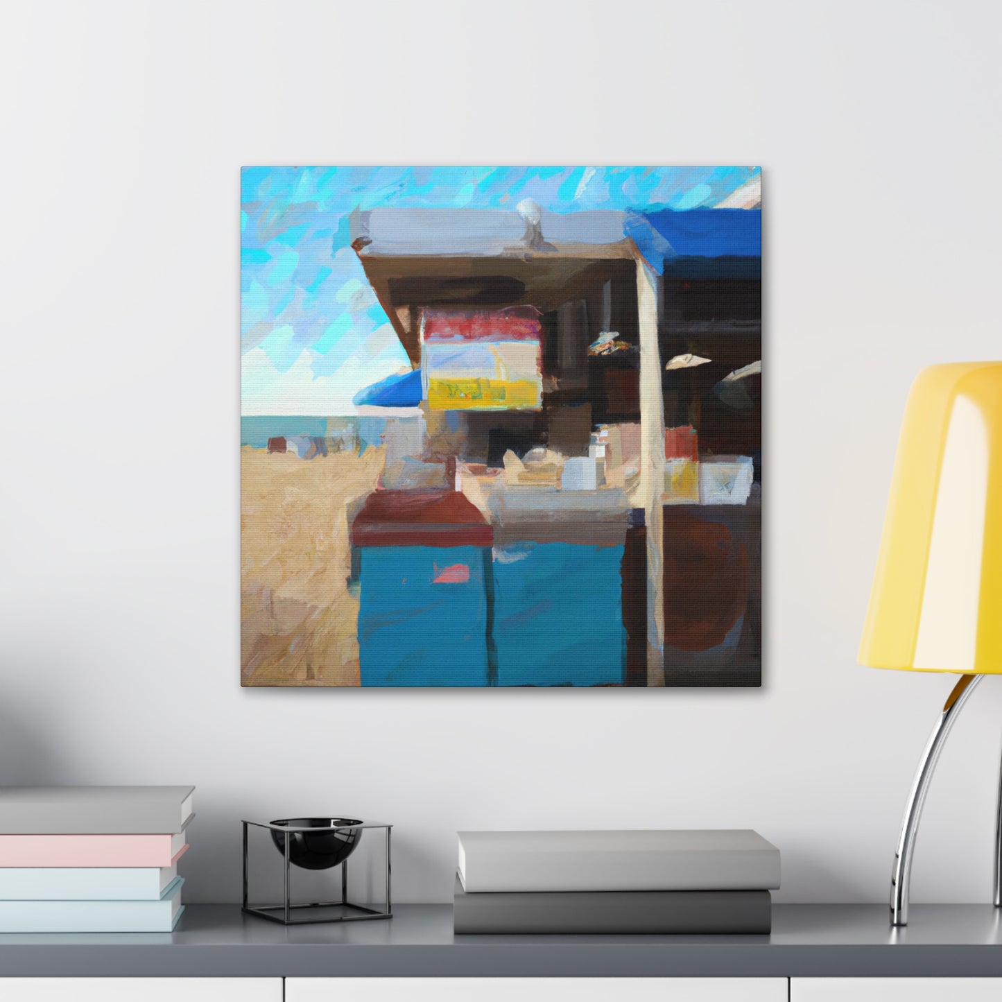 "Beach Shops Vista" - Canvas