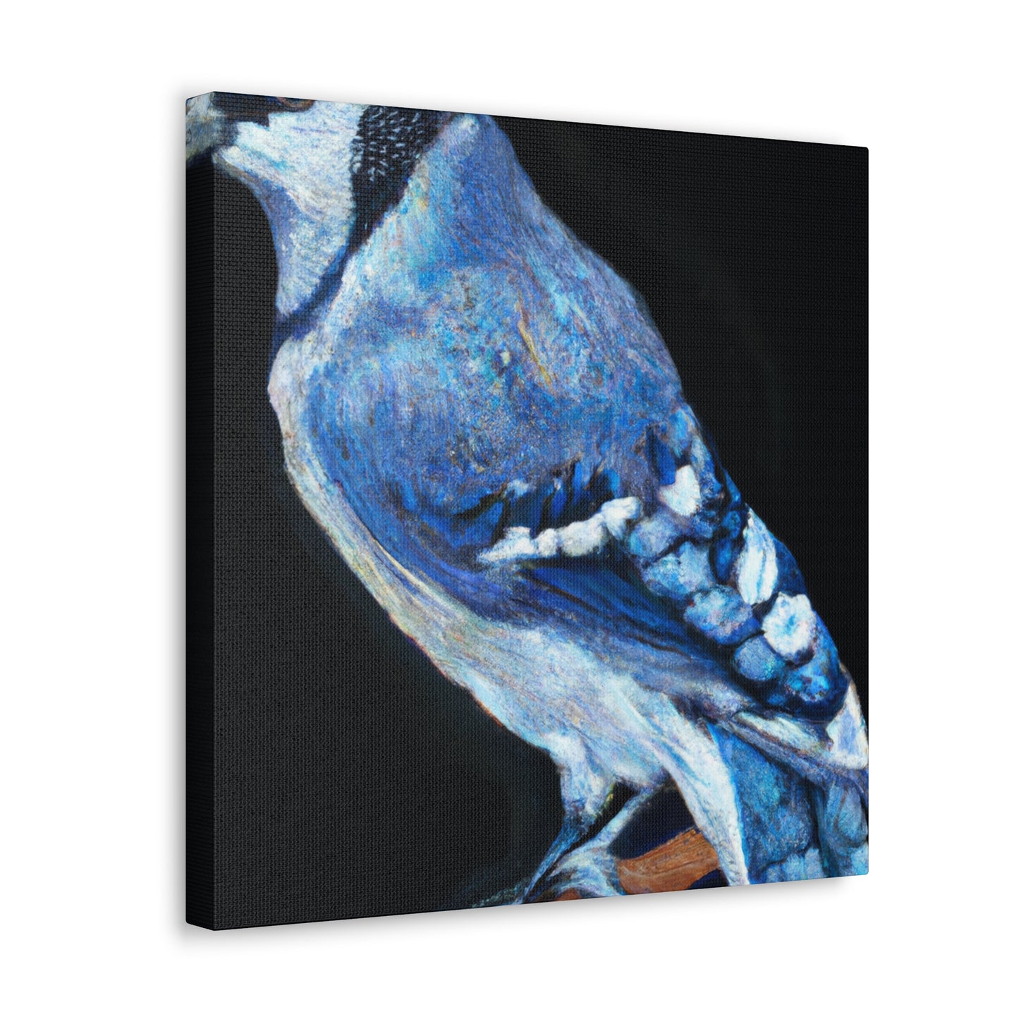 "Blue Jay in Realism" - Canvas