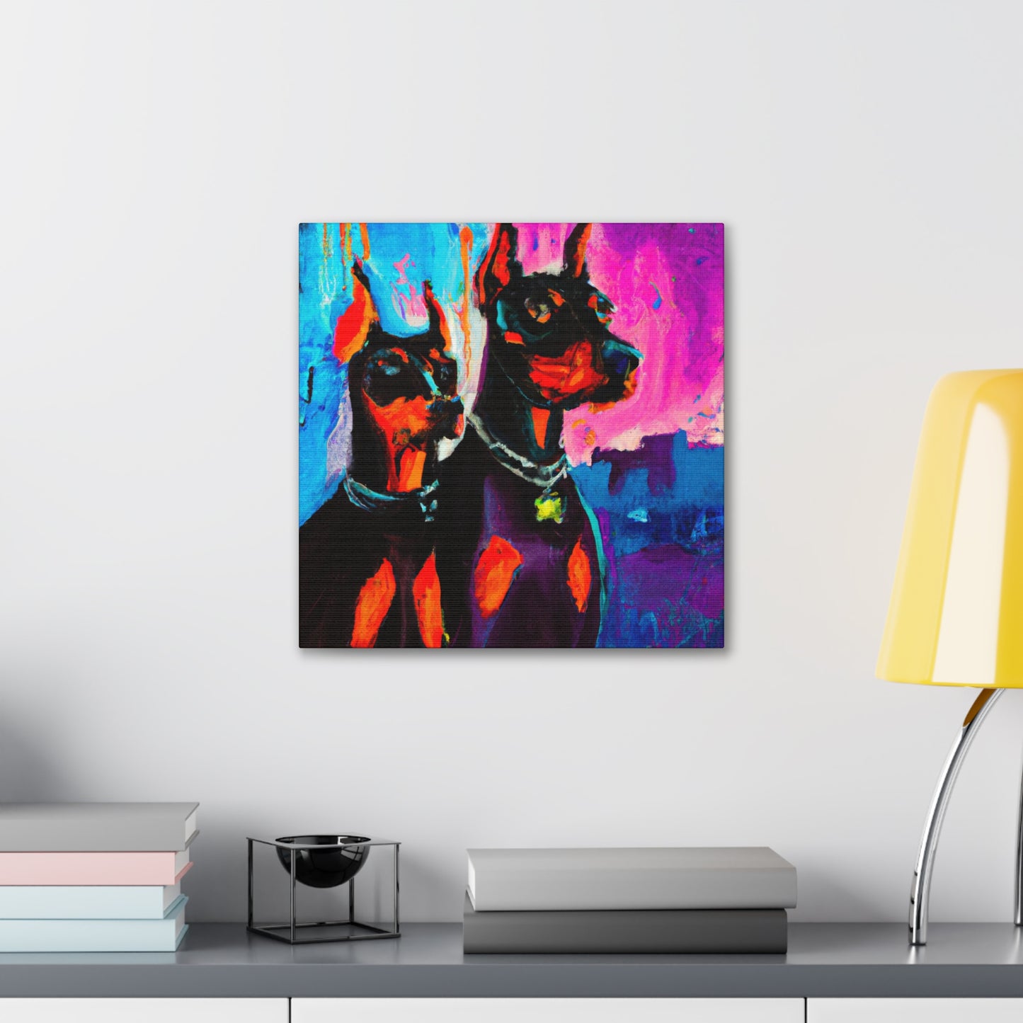 Rocking Doberman Art - Canvas