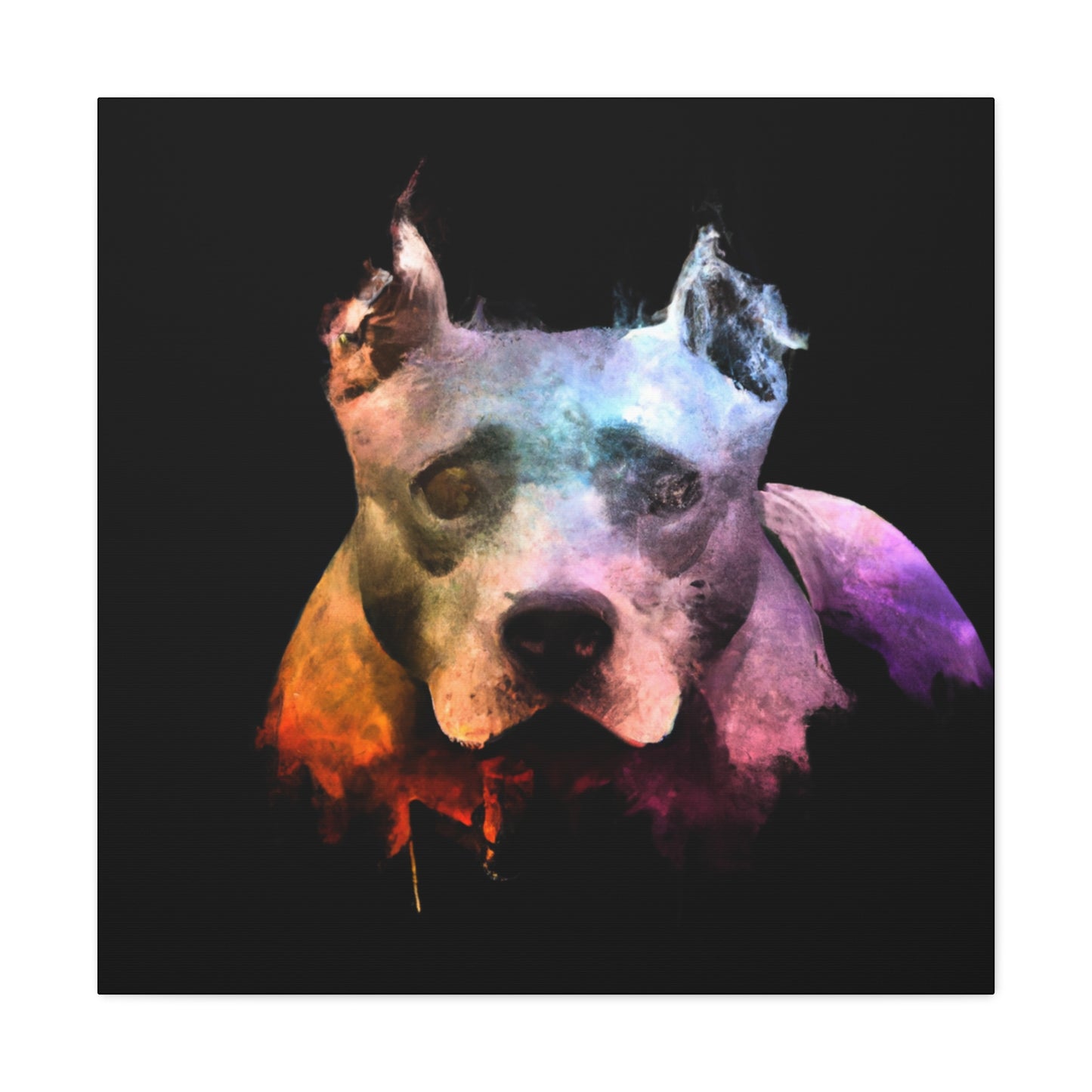 Pitbull in Candlelight - Canvas