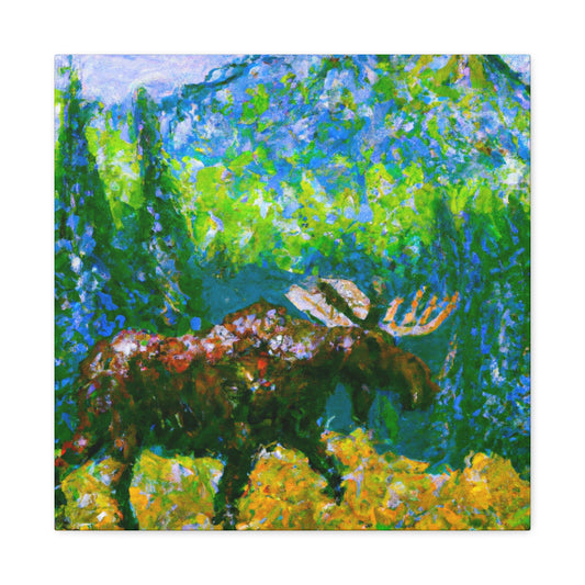 Moose in Impressionism - Canvas