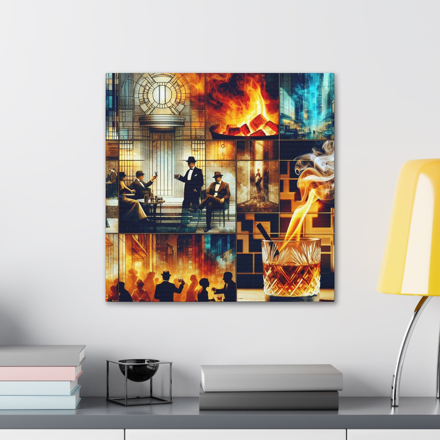 Gilded Prohibition Revelry - Canvas