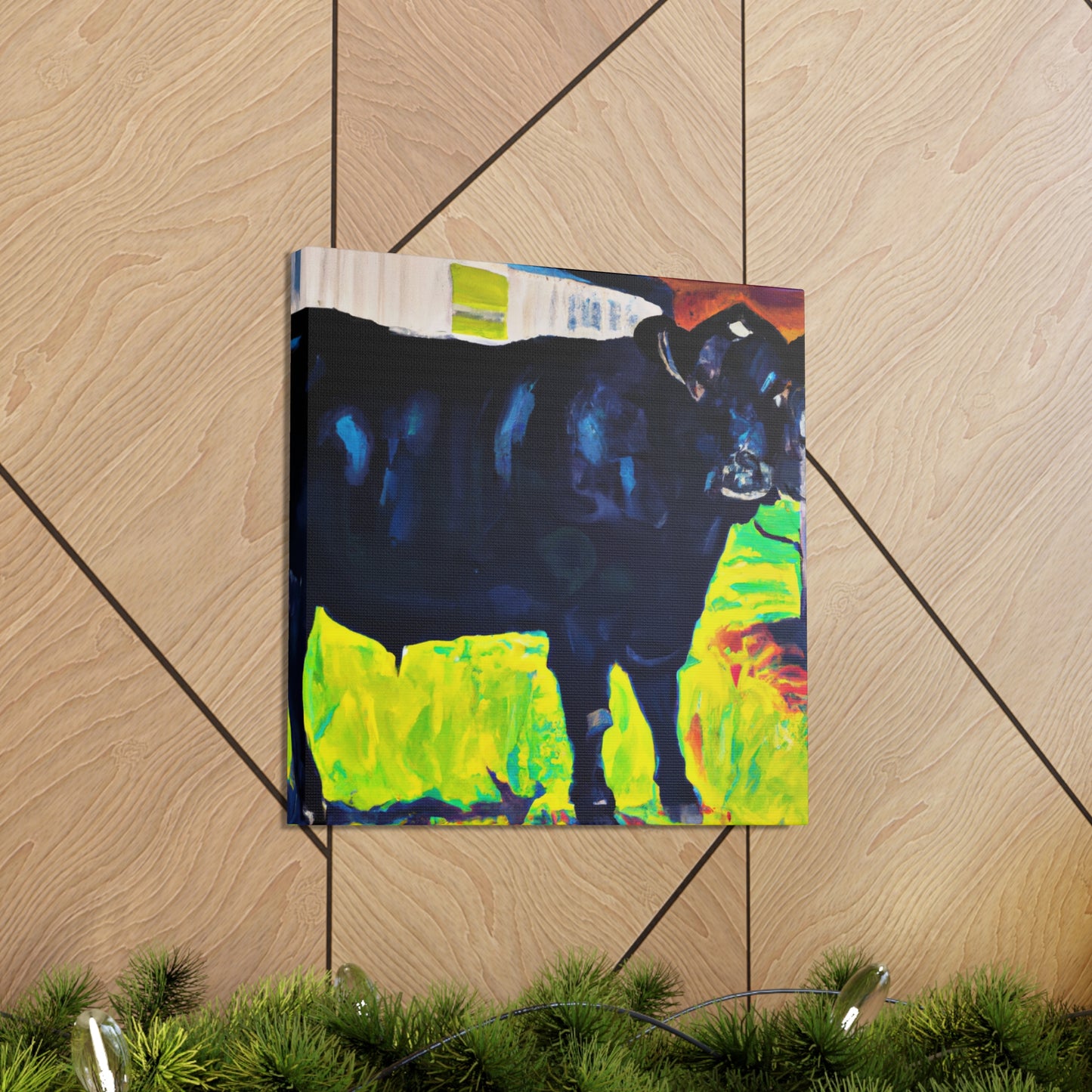 "Herding Black Angus Cattle" - Canvas