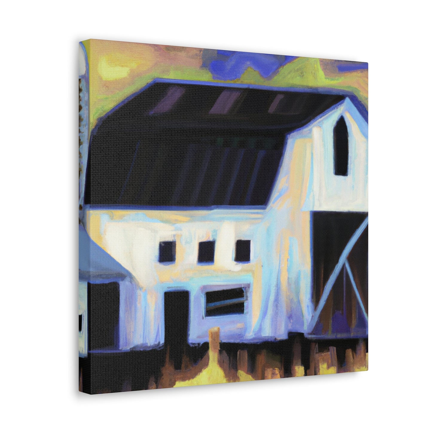 "Barn by Moonlight: 1940" - Canvas