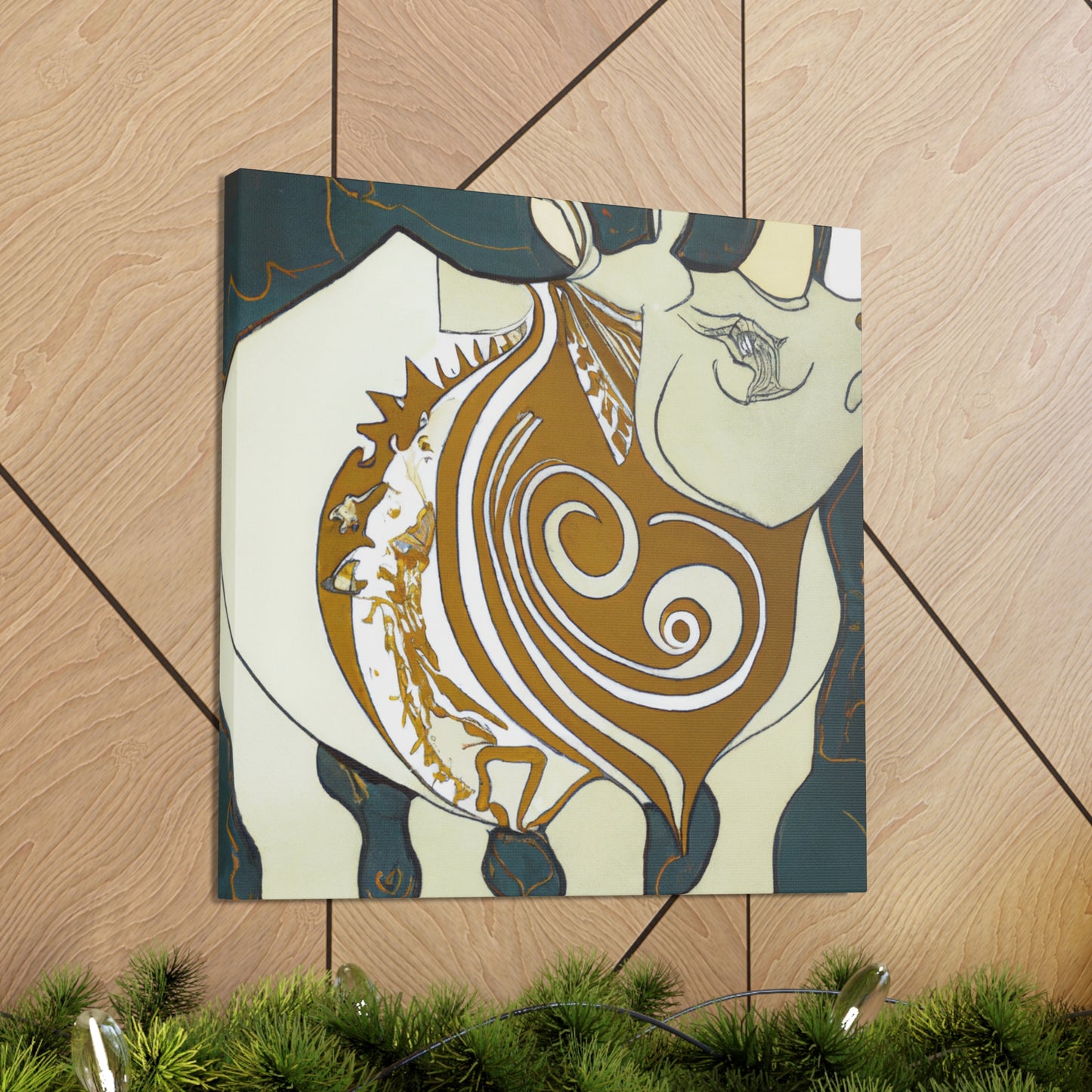 "Majestic Rhinoceros Gaze" - Canvas