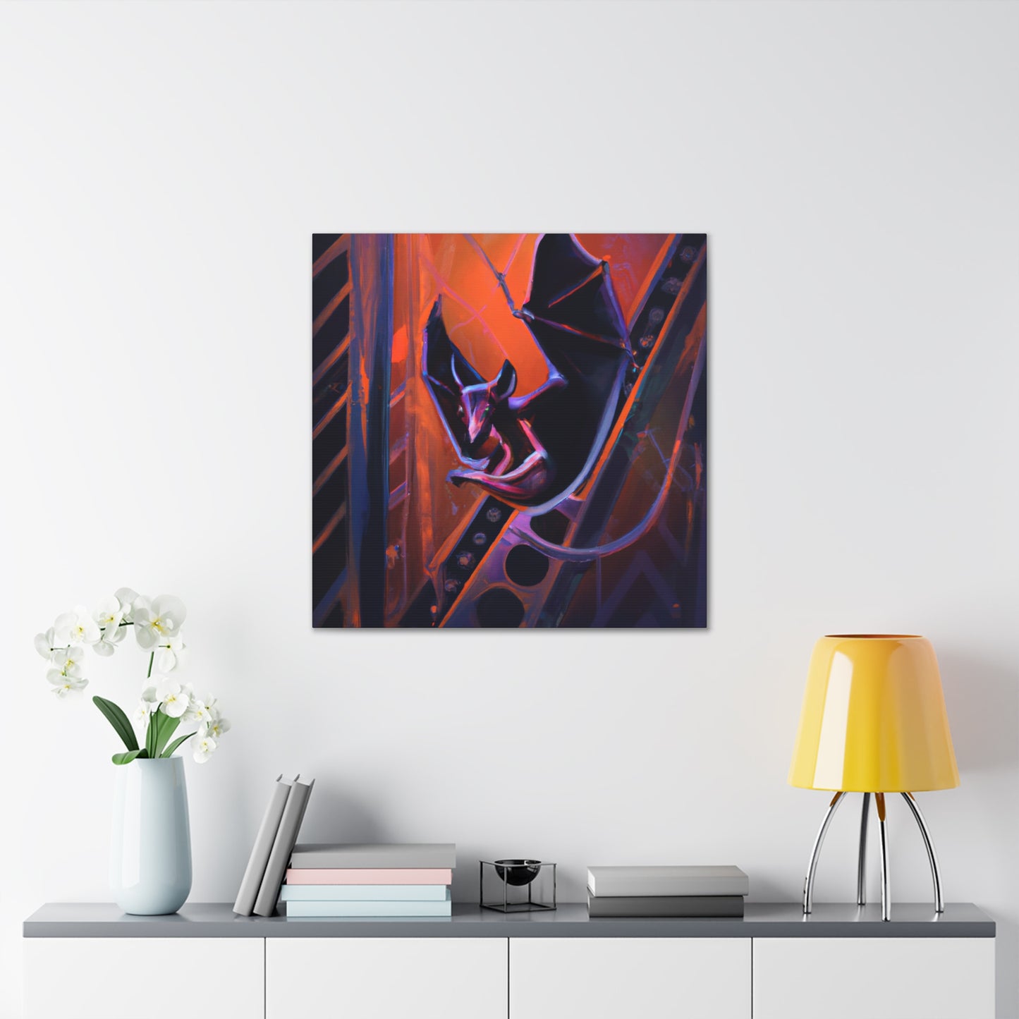 The Indian Flying Fox is a popular Art Deco design from the 1920s. It features sleek, streamlined forms and decorative motifs such as stylized animal heads and wings. It has a distinctively modern feel that has inspired many modern architects - Canvas