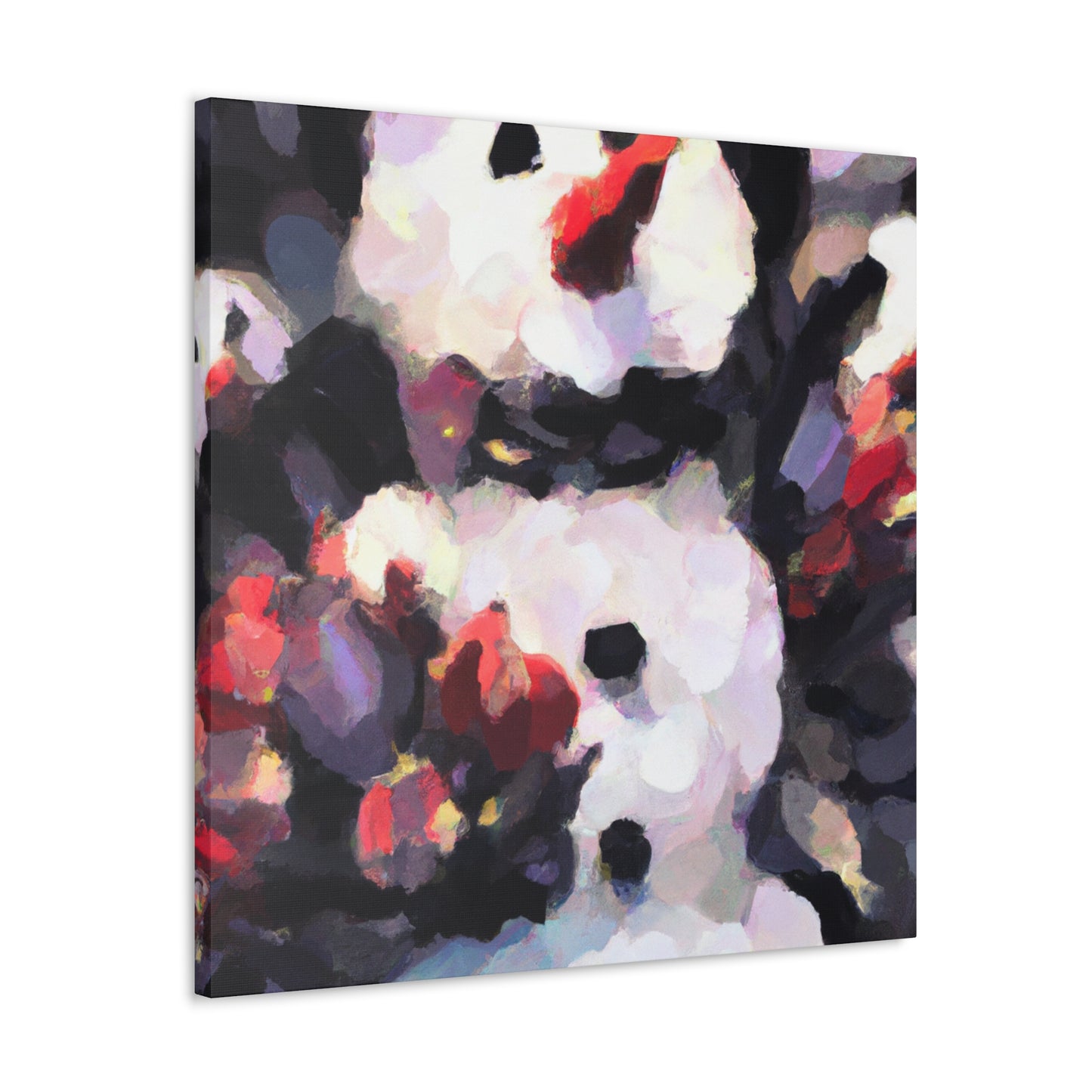 "Snowman in White Layers" - Canvas