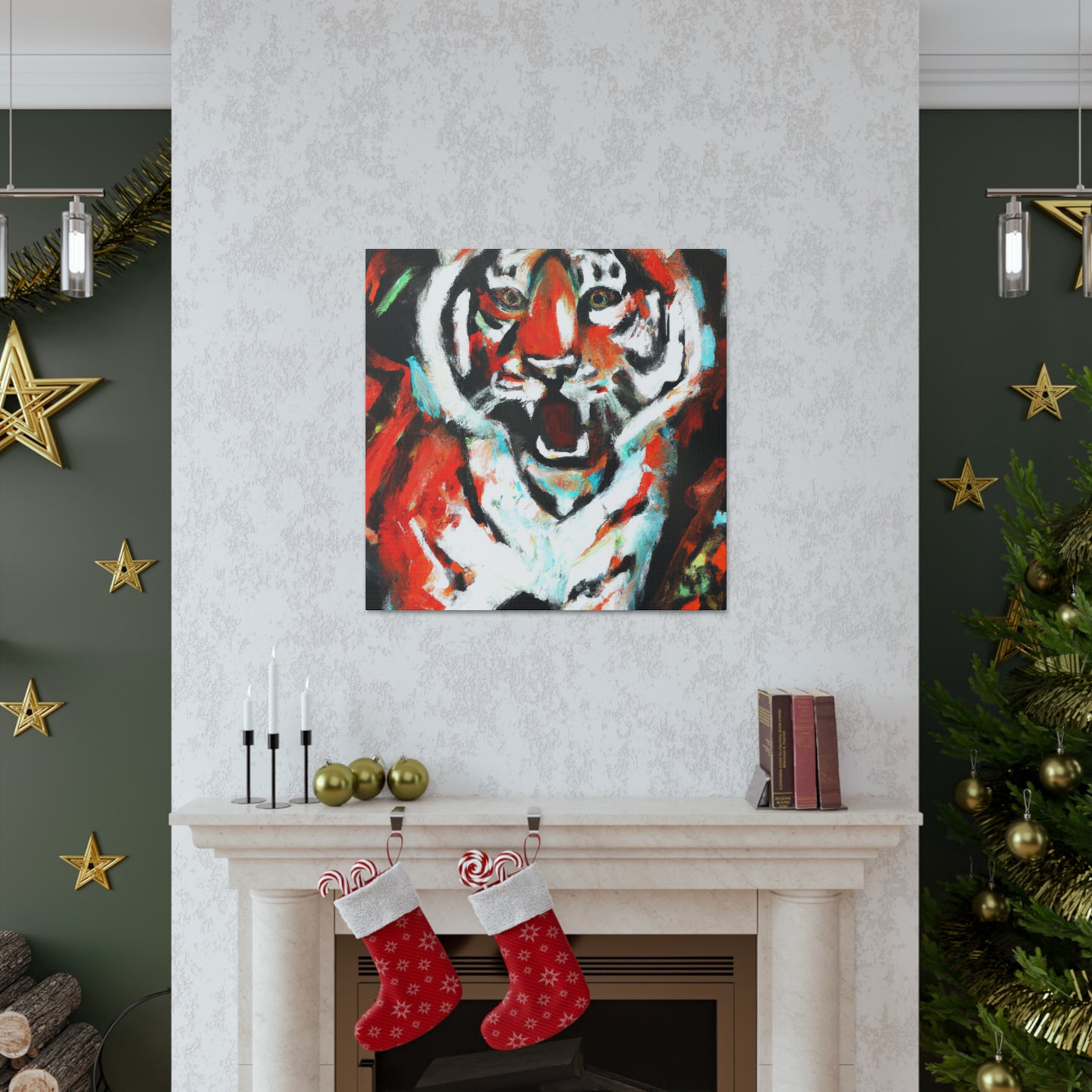 Roaring Bengal Tiger - Canvas