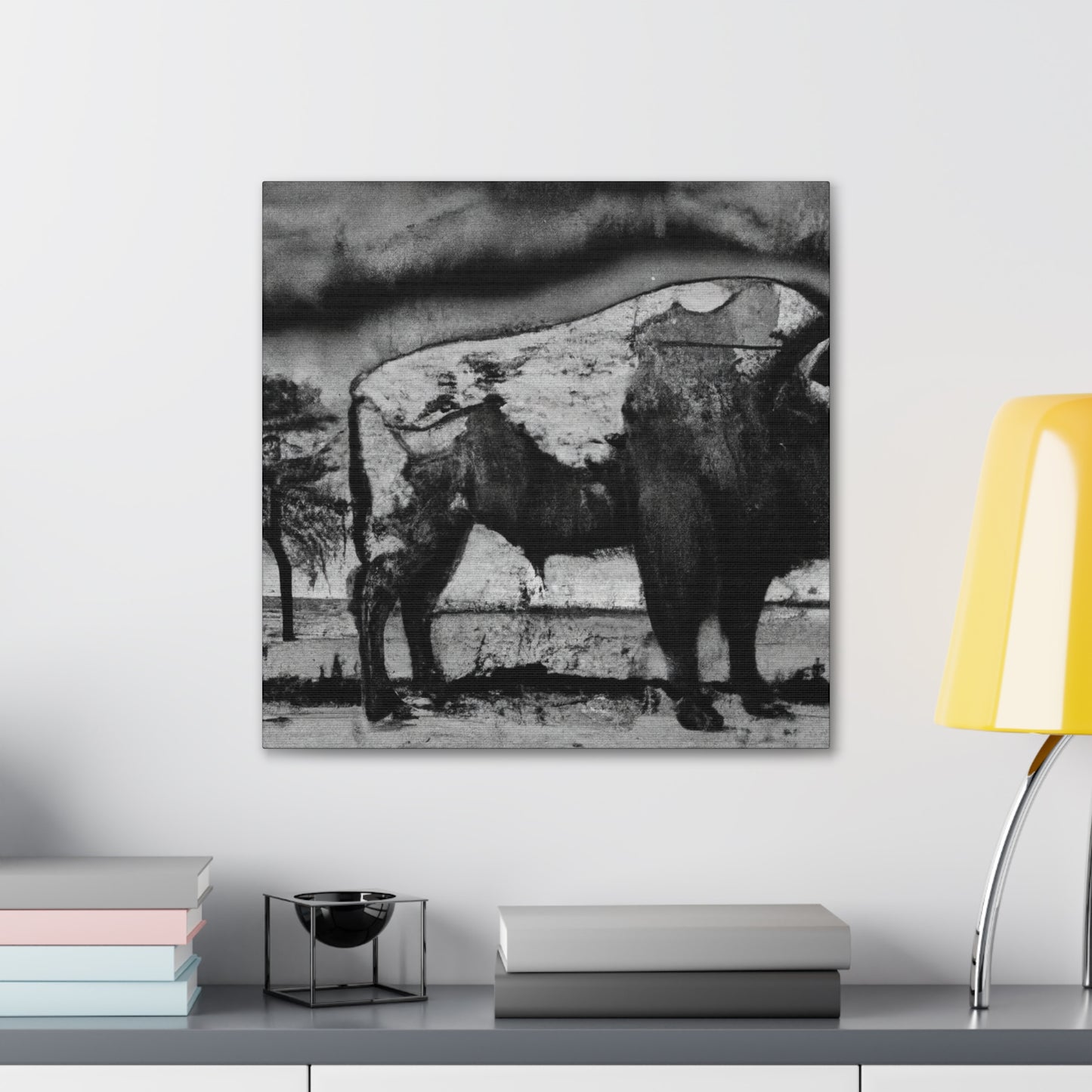 Bison on the Prairie - Canvas