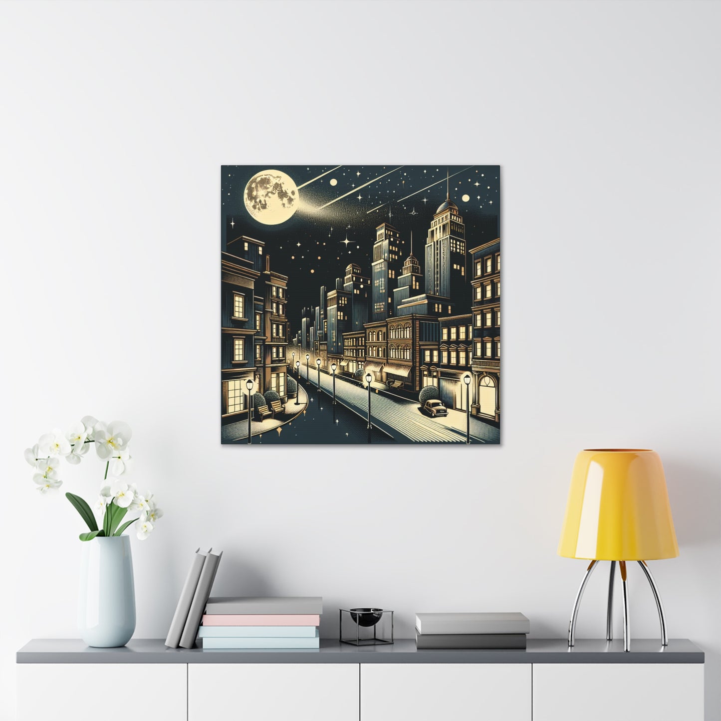 Midnight Metropolis Marvel - Canvas