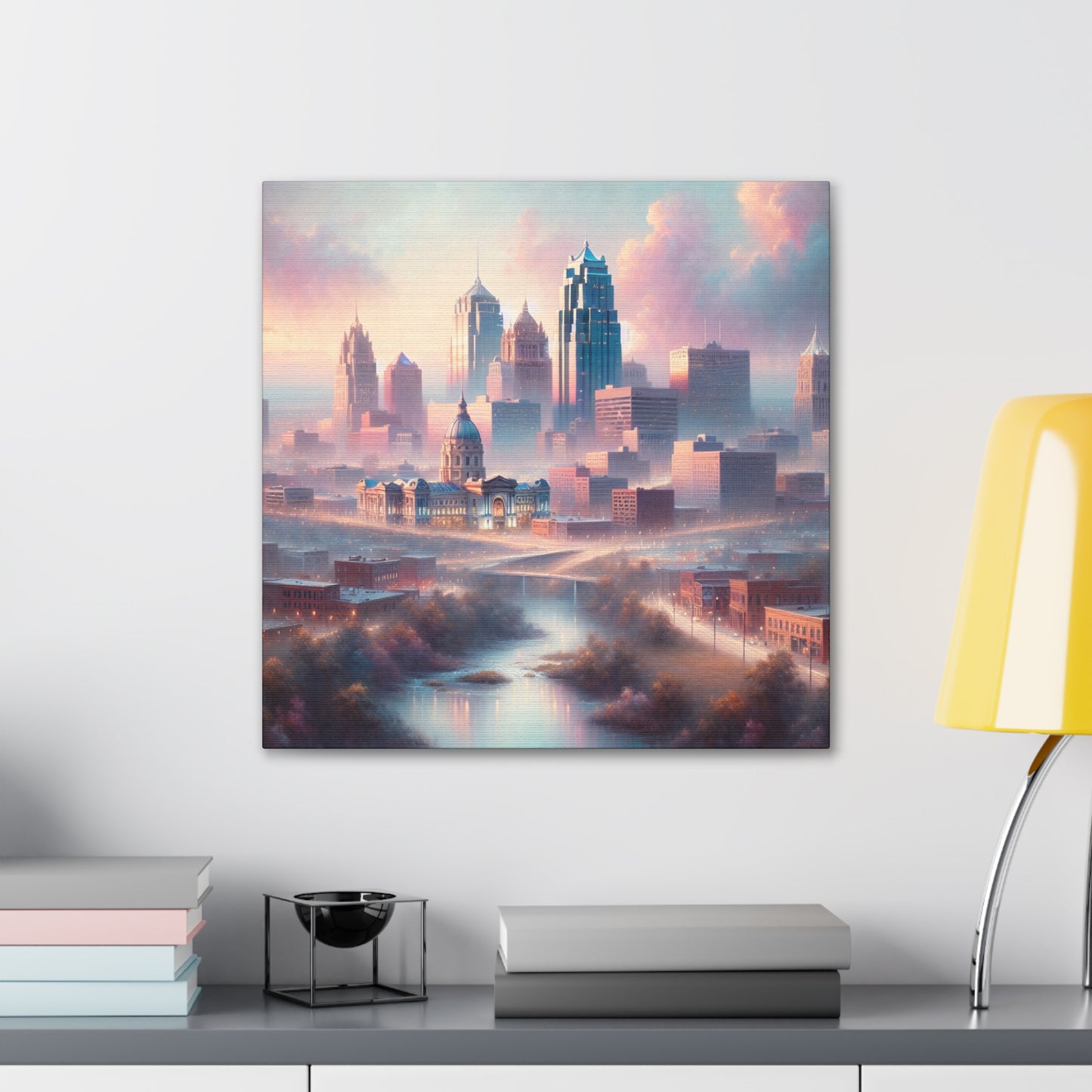 "Cityscape Kaleidoscope Dreams" - Canvas