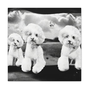 "Dancing Bichon Dreamscape" - Canvas