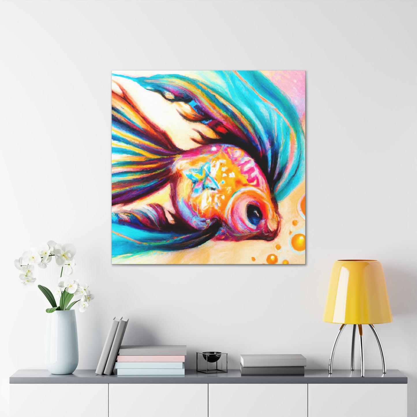 Rainbow Fish Glistening - Canvas