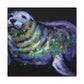 "Harp Seals in Moonlight" - Canvas