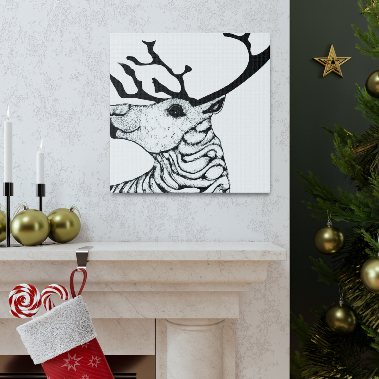 Reindeer in Dreamscape - Canvas