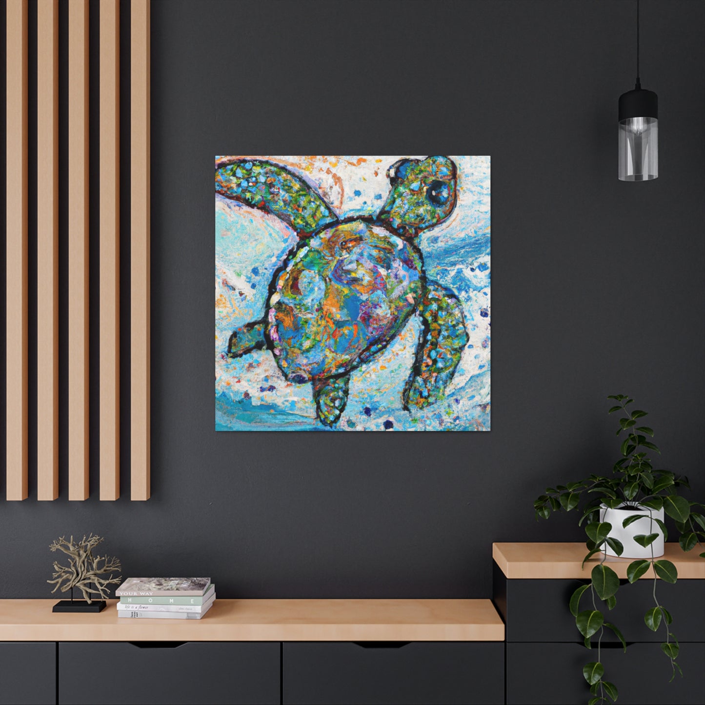 Sea Turtles at Dusk - Canvas