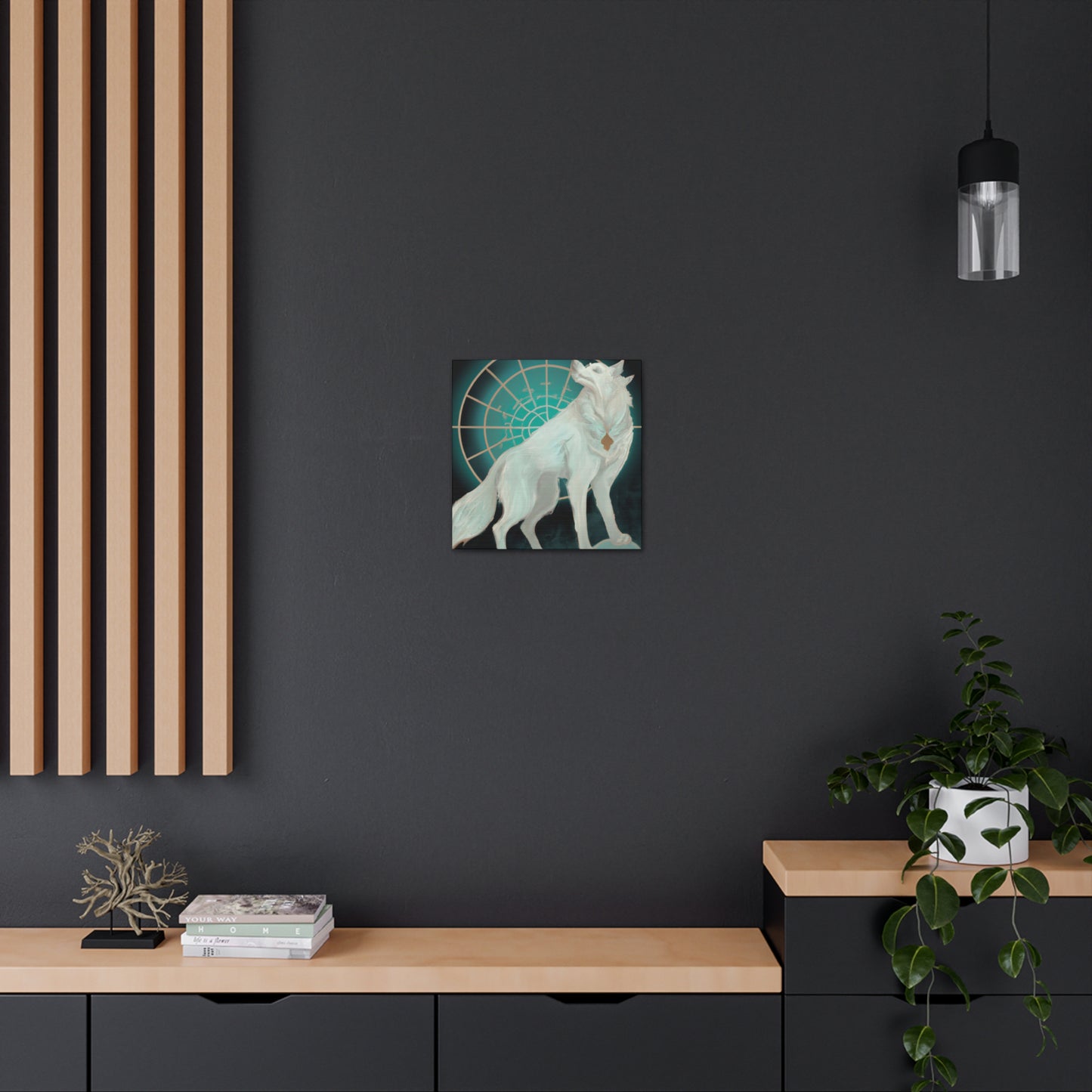 "Arctic Wolf in Deco" - Canvas