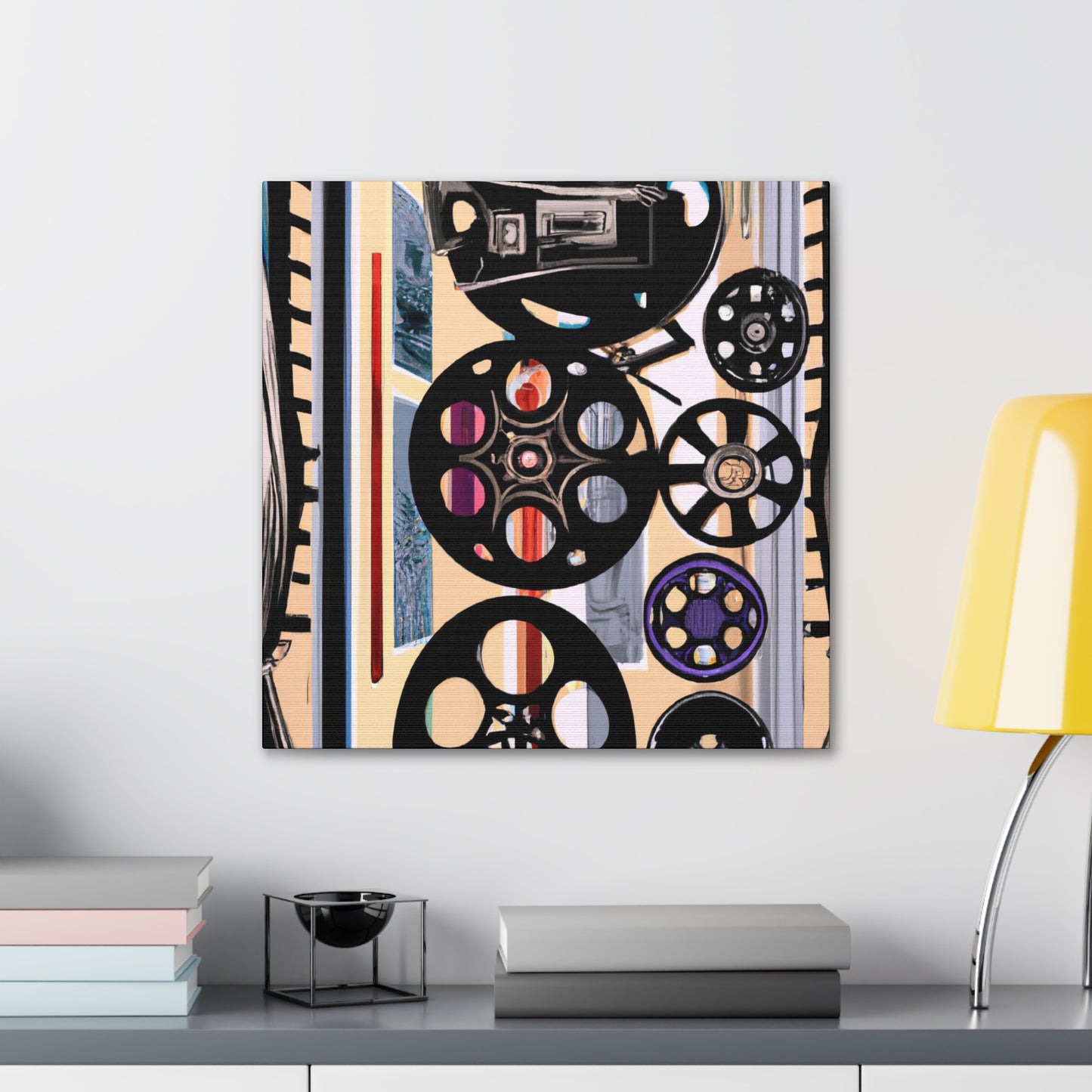 "Film Reels in Deco" - Canvas