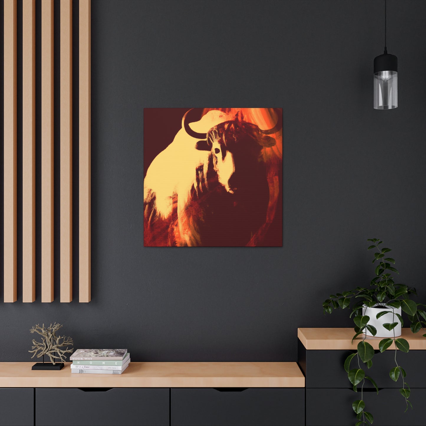 Yak in Digital Color - Canvas