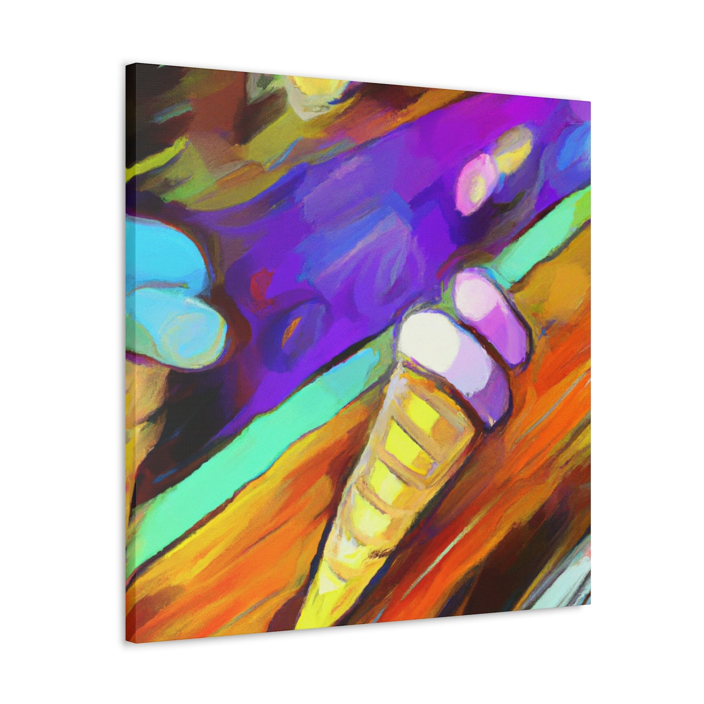 "Cones and Cherry Swirls" - Canvas