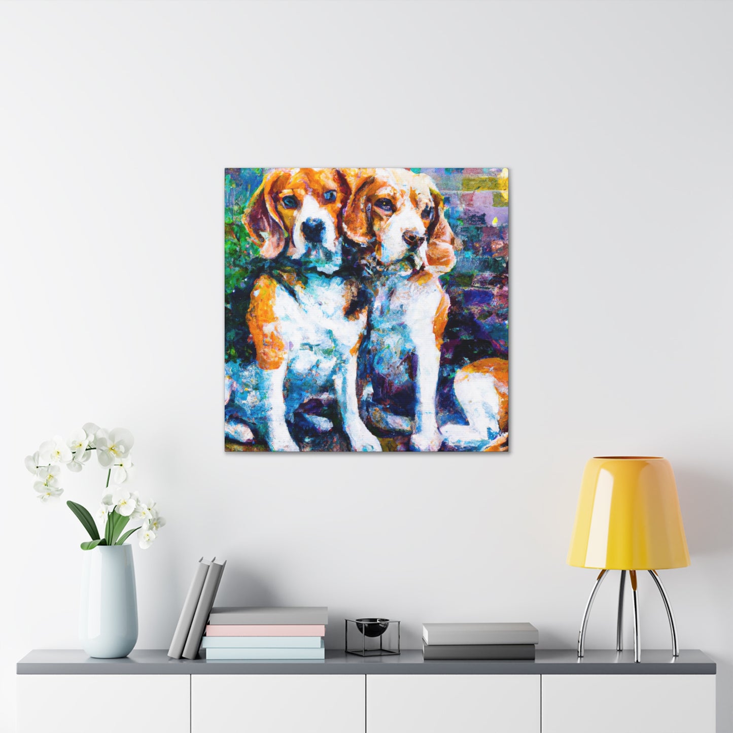 Beagle in the Meadow - Canvas