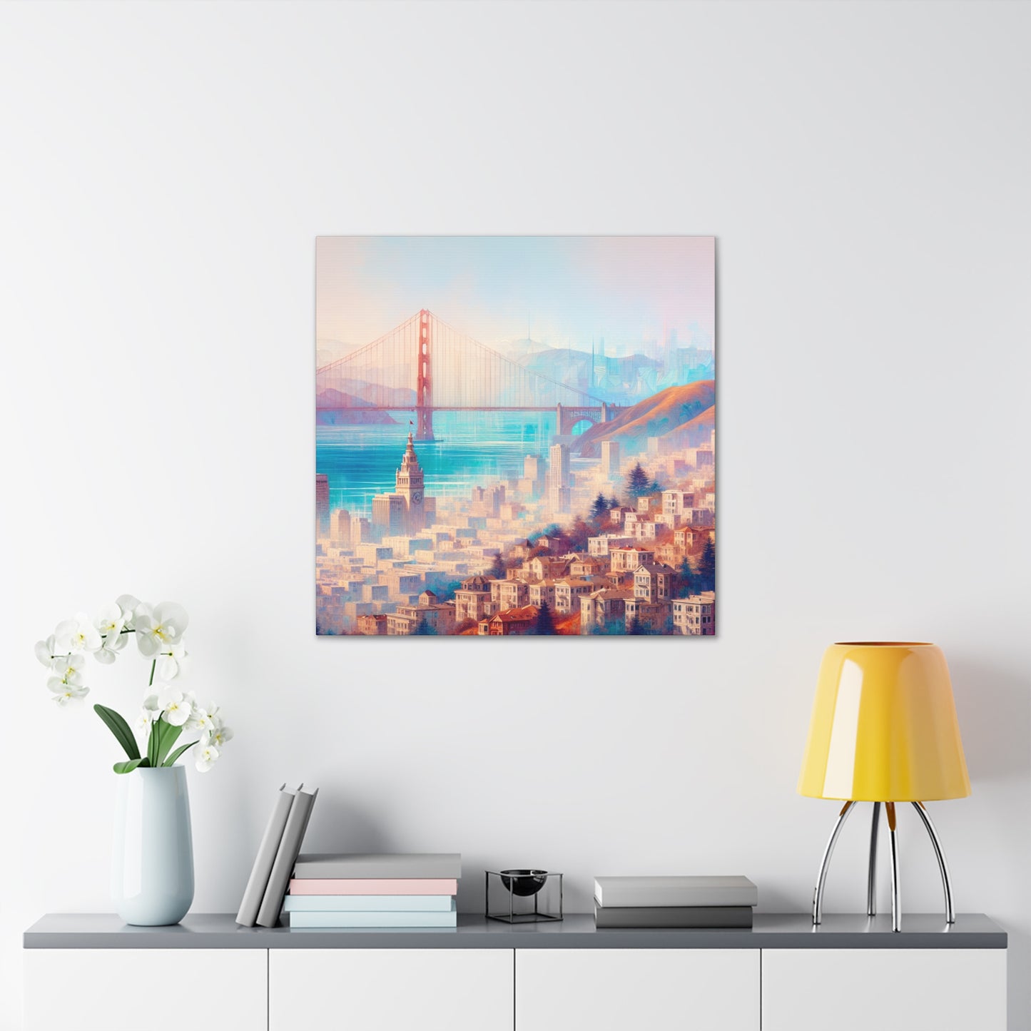 Golden Hill Sunrise Silhouette - Canvas