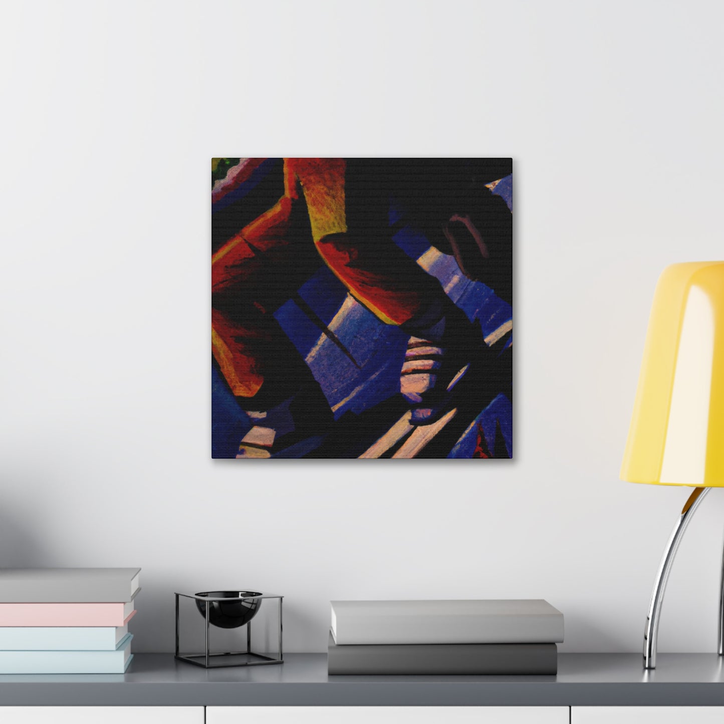 "Skiing in Art Deco" - Canvas