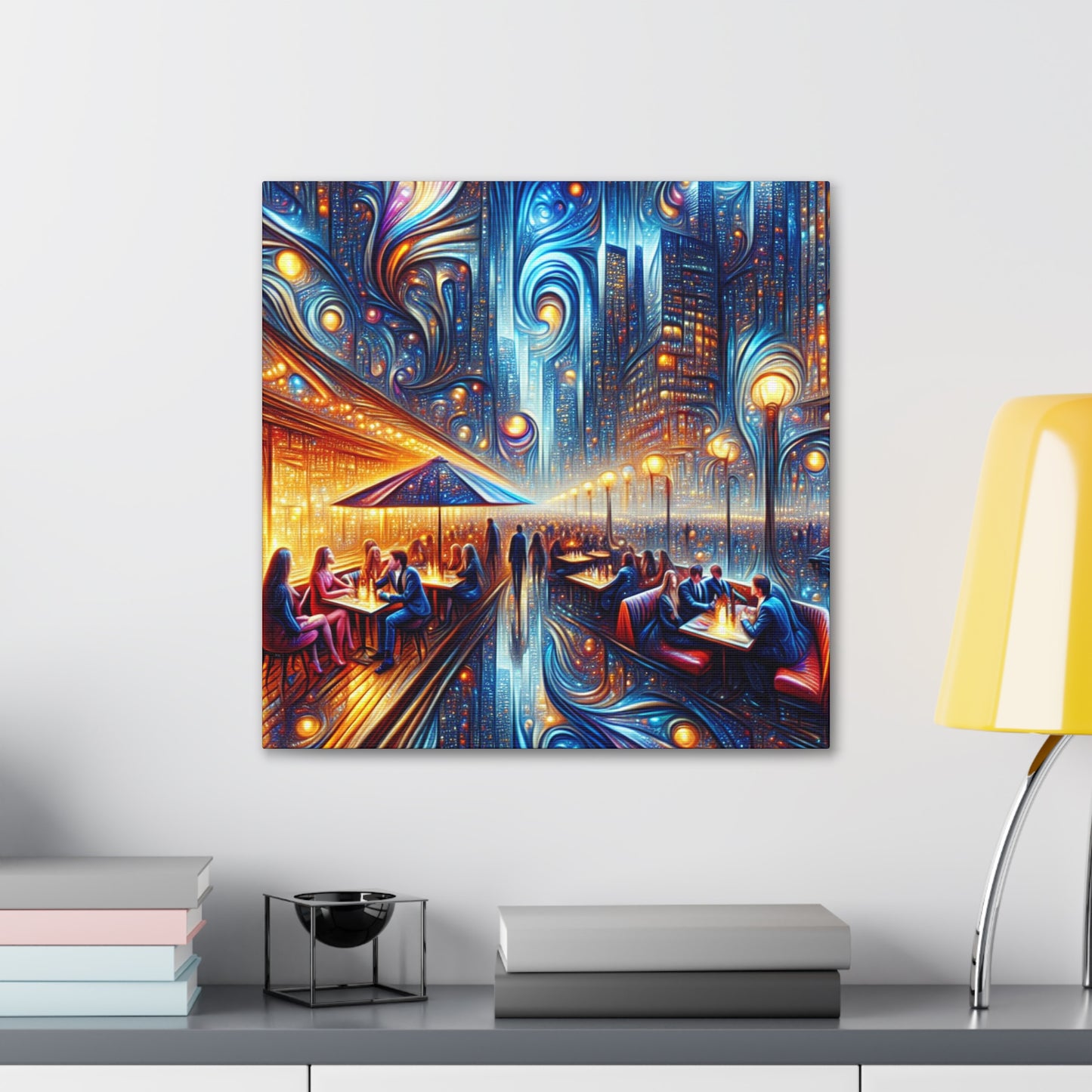 Whimsical Moonlit Encounter - Canvas