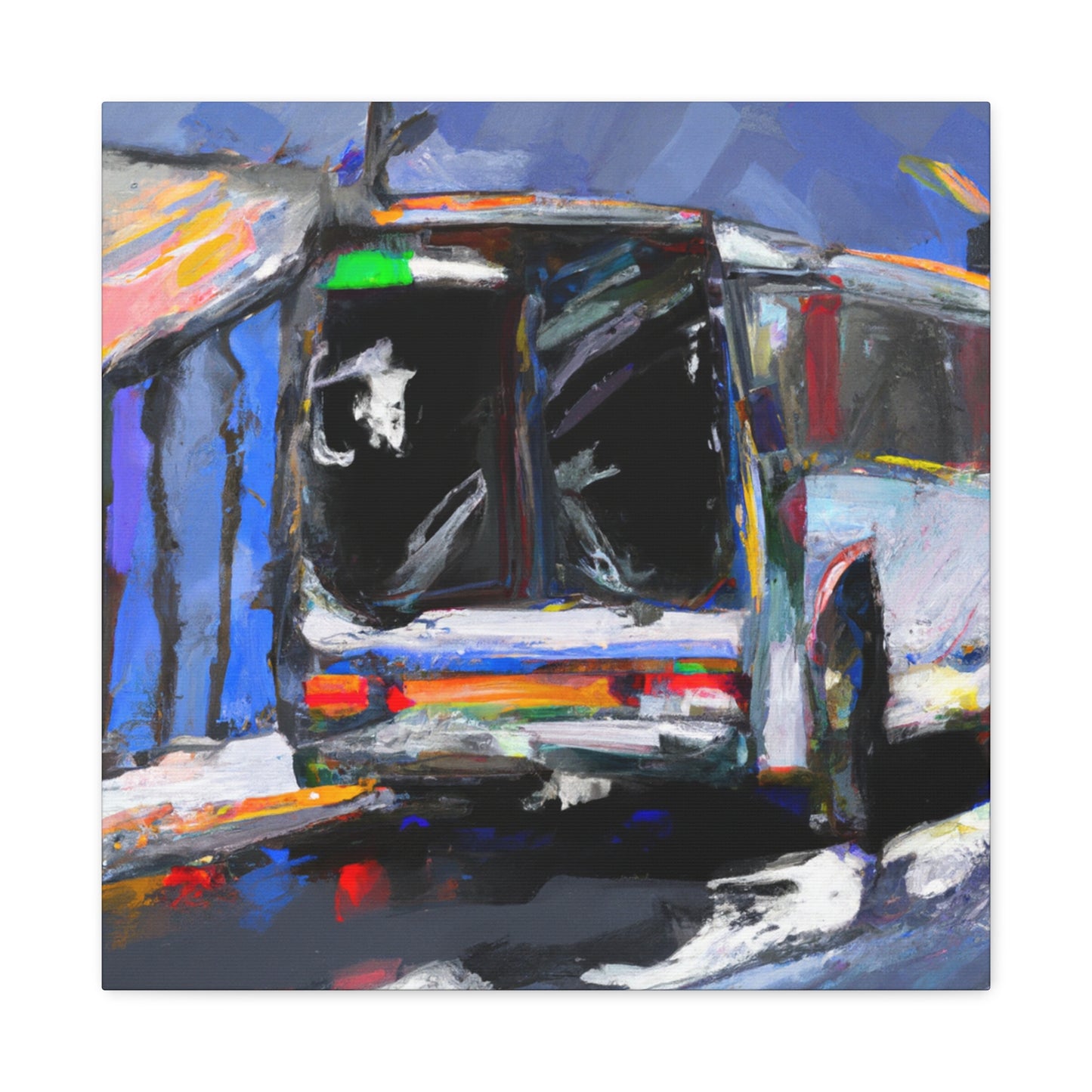 "Bus at Ballyhoo Corner" - Canvas