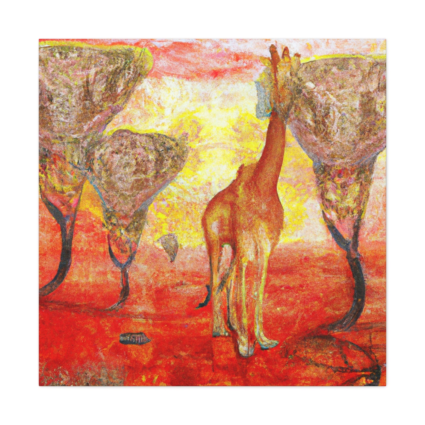 Giraffe's Surreal Dream - Canvas