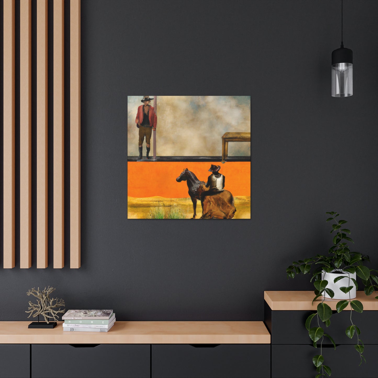 Cowboy on Fence Dream - Canvas