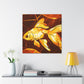 "Golden Glimmer of Goldfish" - Canvas