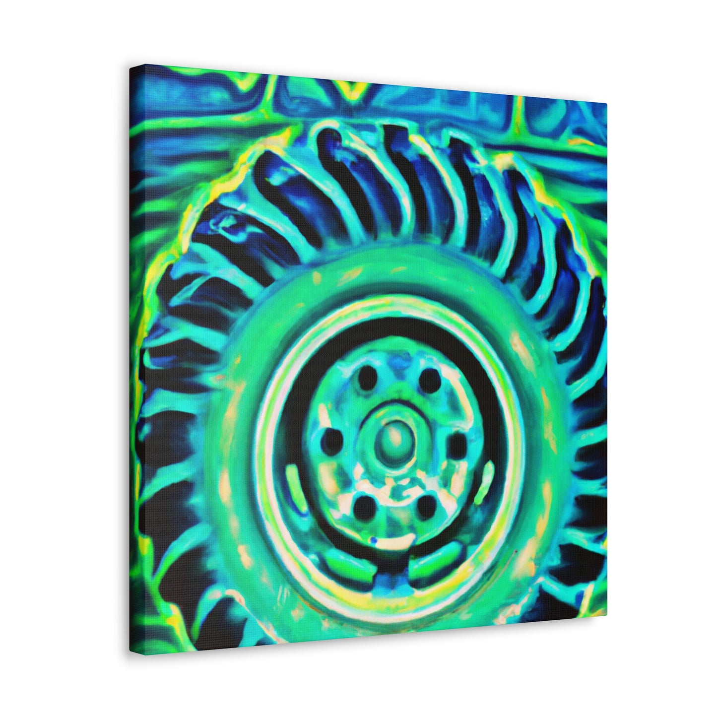 "Tractor Tire Splendor" - Canvas