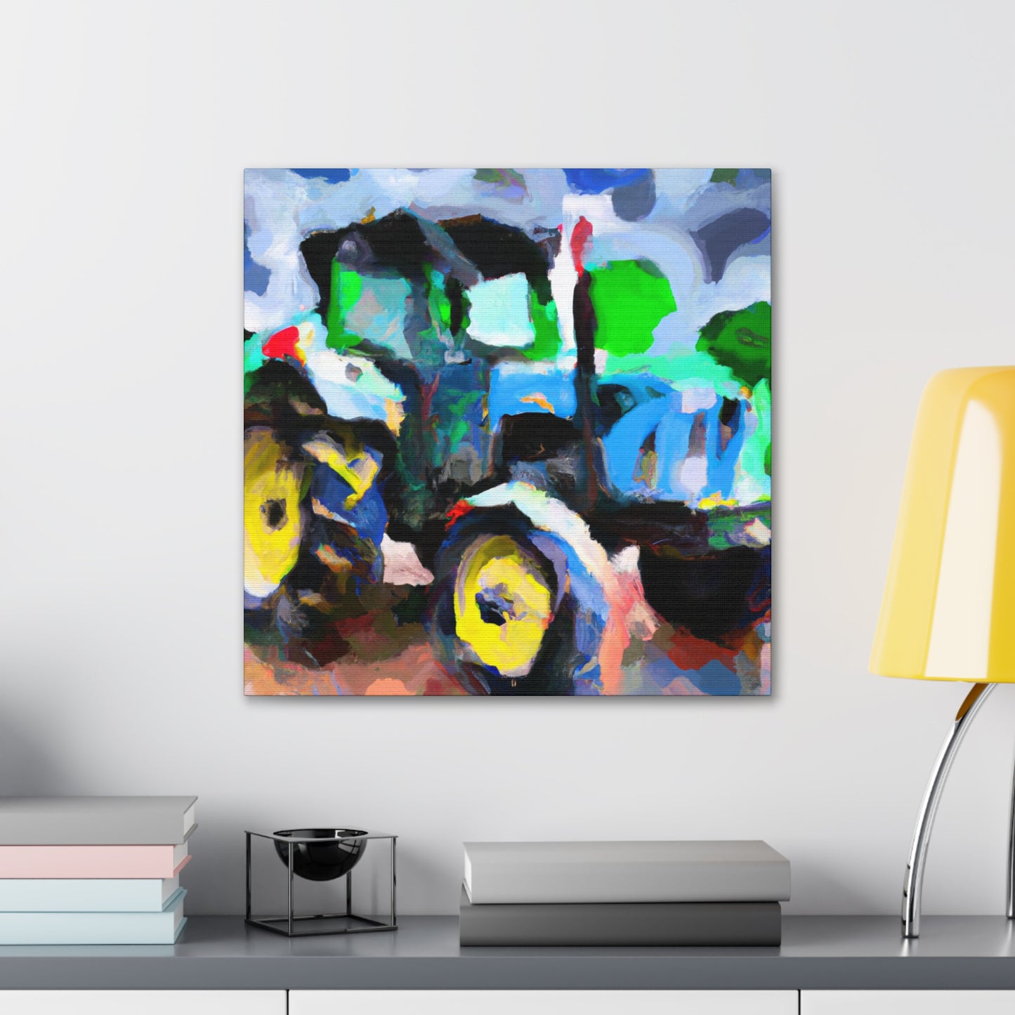 Tractor Abstract Expressionism - Canvas