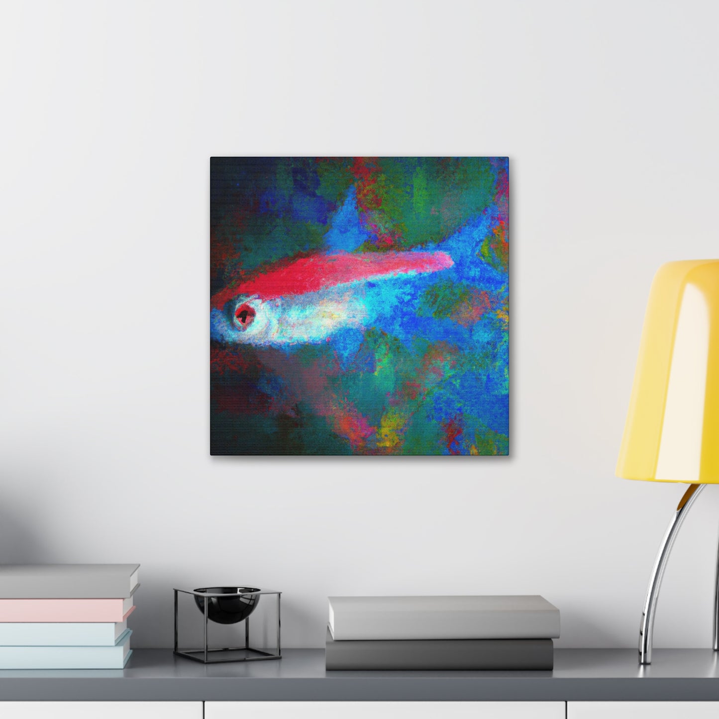 "Neon Tetra Impressionism" - Canvas