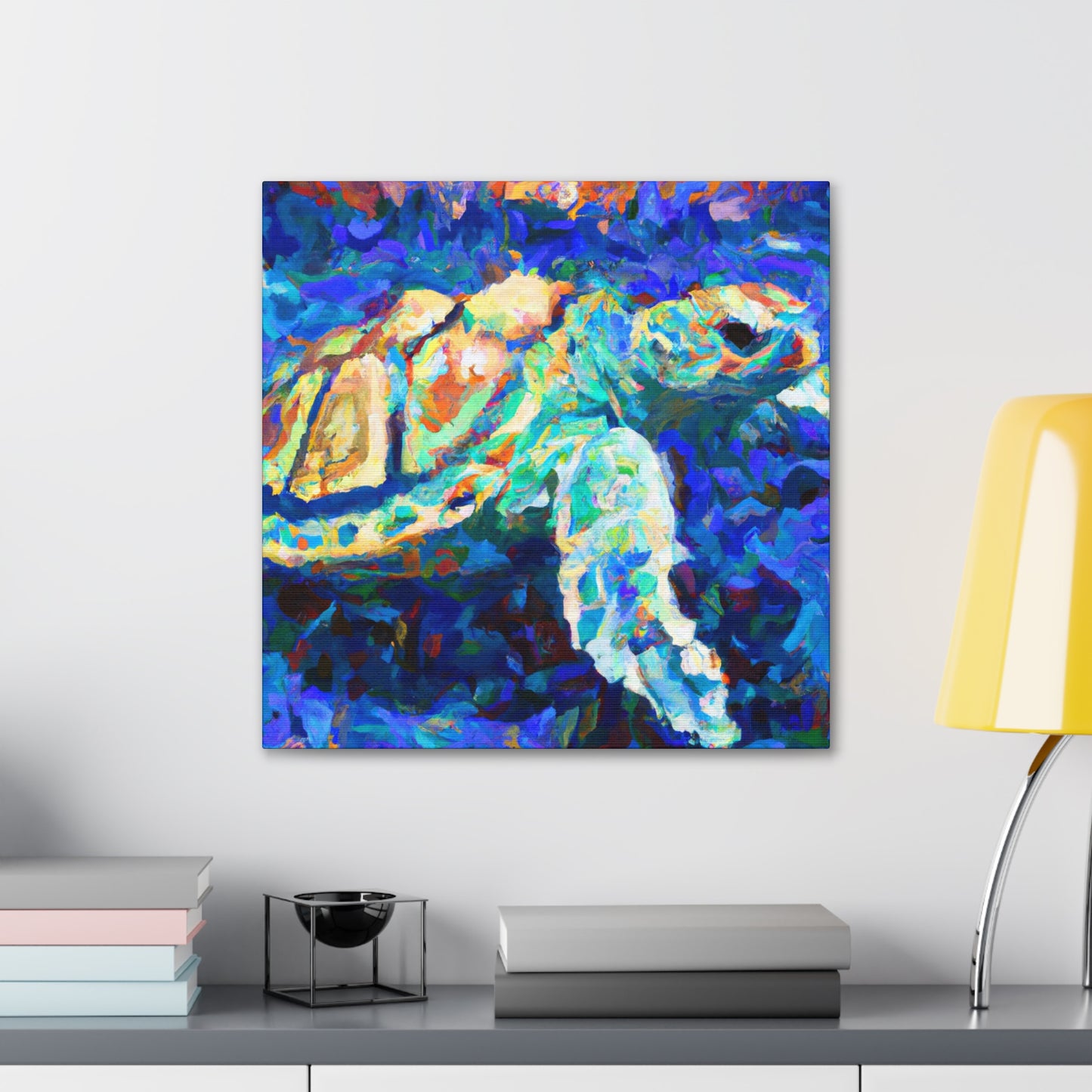 "Sea Turtle Impressionism" - Canvas