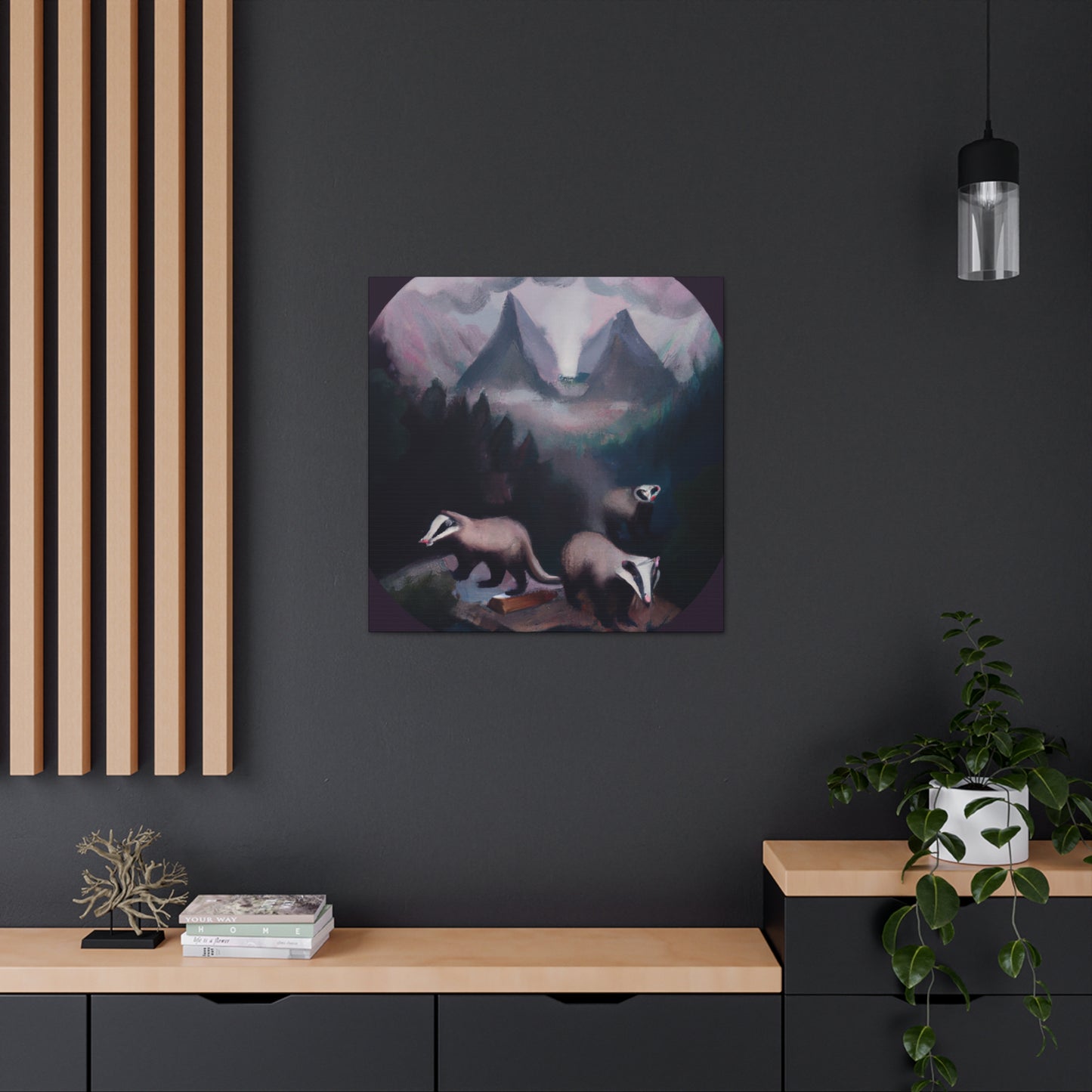 Badger in Surreal Dream - Canvas