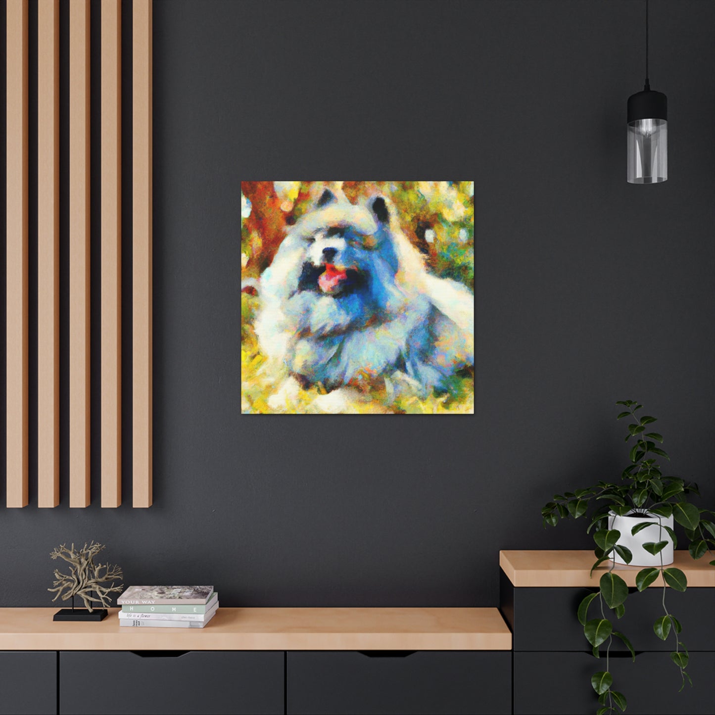 "Keeshond in Impressionism" - Canvas