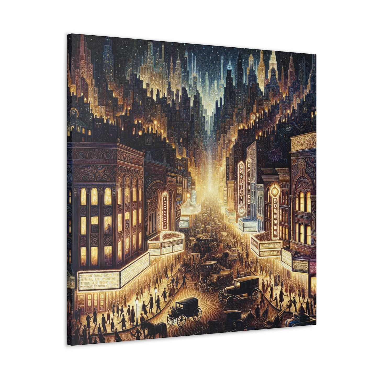 "Vibrant Broadway Extravaganza" - Canvas