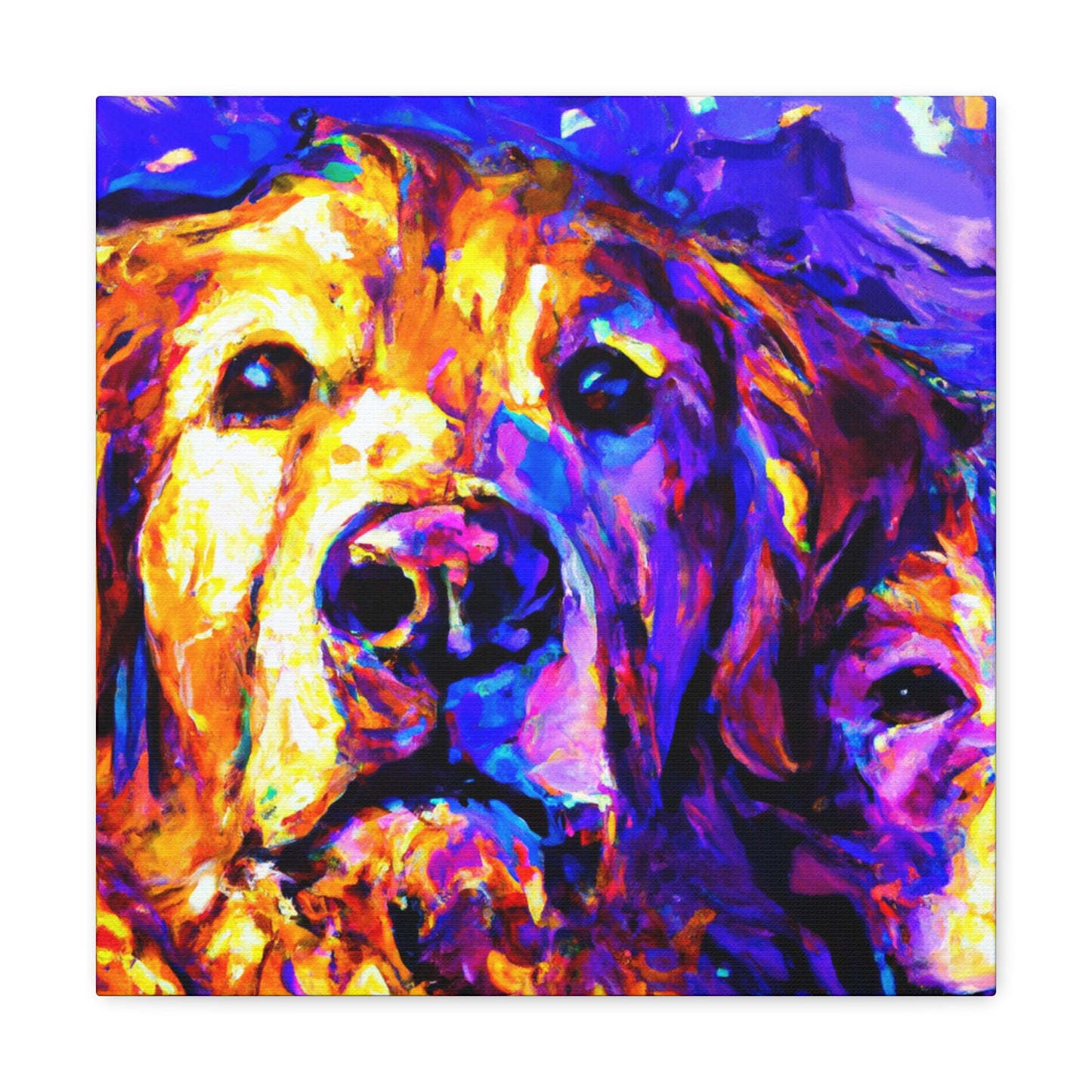 "Golden Retriever Dreamscape" - Canvas