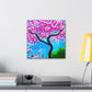 "Cherry Blossom Oasis" - Canvas