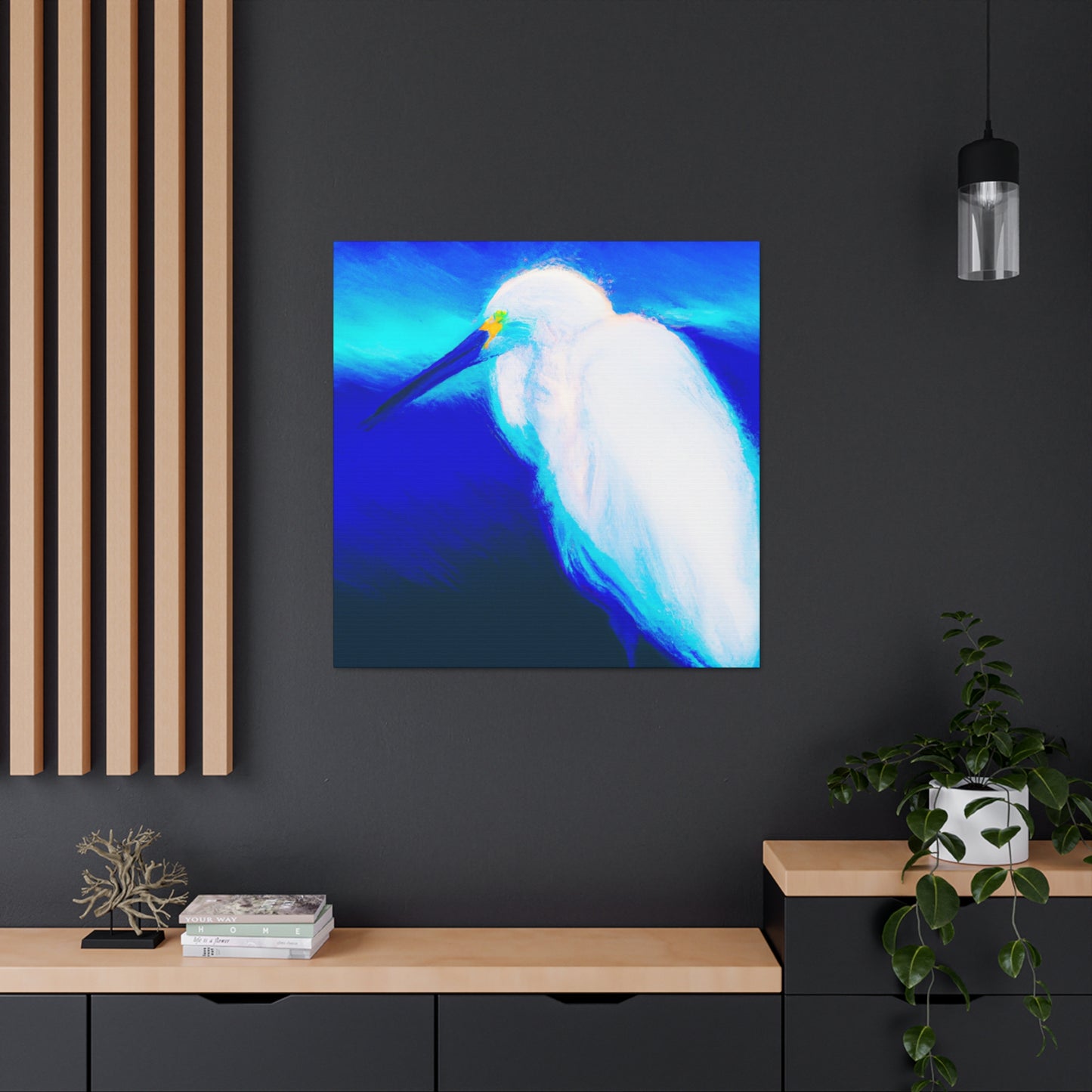 Snowy Egret Surreal - Canvas