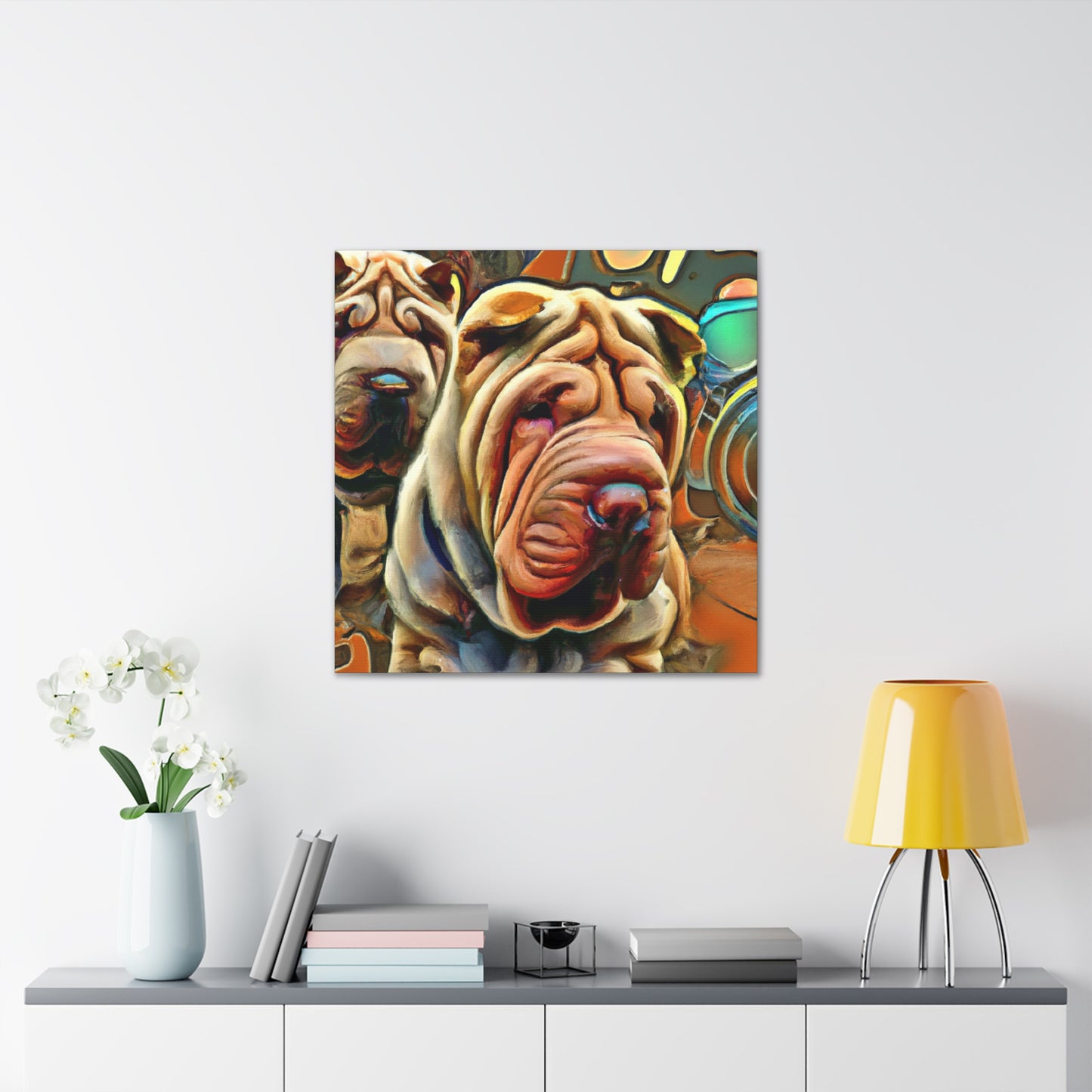 "Shar Pei Dreamscape" - Canvas